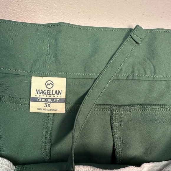 Magellan Outdoors Forest Green Flat Front Shorts - Picture 4 of 6